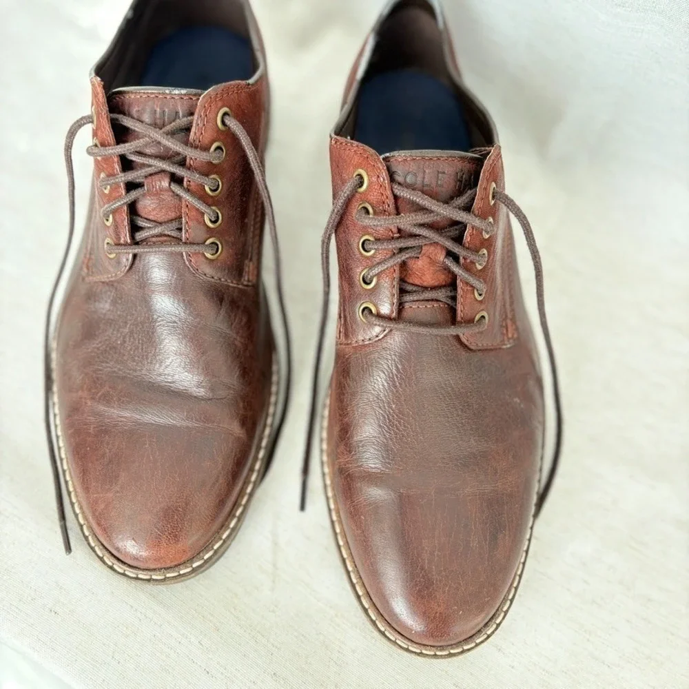 Cole Haan Nathan Plain Toe Oxford Lace Up Casual Dress Shoes‎ C30634 Men Sz 9 M
